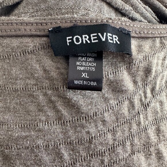 Forever Taupe Textured Knit Dress – Size XL – Long Sleeve - Picture 7 of 8